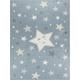 Tapis Enfant Lavable en Machine Étoiles Bleu/Beige 120x170