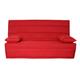 Banquette clic-clac rouge Matelas ressorts ensachés