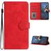 for Google Pixel 7 Pro Case Lovely Flower Embossed PU Leather Magnetic Wallet with Stand Holder Flip Cover with Card Slots & Strap Compartment for Google Pixel 7 Pro for Women Girls Red