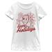 Girl's Youth Mad Engine Forky White Toy Story 4 Happy Holidays Graphic T-Shirt
