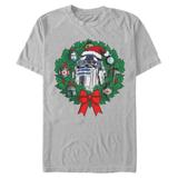 Men's Mad Engine Silver Star Wars Ornament Wreath Graphic T-Shirt