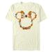 Men's Mad Engine Minnie Mouse Natural Mickey & Friends Fall Leaves Graphic T-Shirt