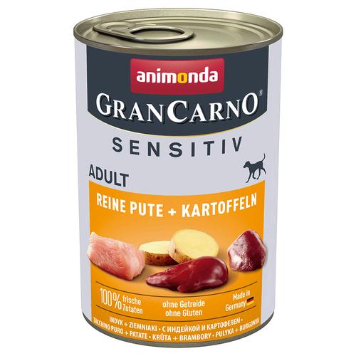 6x400g Animonda GranCarno Adult Sensitive Reine Pute & Kartoffeln Hundefutter nass