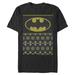 Men's Mad Engine Black Batman Ugly Sweater Graphic T-Shirt