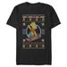 Men's Mad Engine Bart Simpson Black The Simpsons Ugly Sweater Graphic T-Shirt