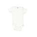 Gerber Short Sleeve Onesie: White Solid Bottoms - Size 0-3 Month