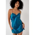 Wild Lovers Nicoletta Lingerie Dress - Blue M at Urban Outfitters