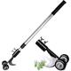 JMorCO Handled Weeder Tool, Hand Weed Puller Tool with Wheels, Garden Weeding Snatcher Tools, Weed Remover Tool for Crevice & Crack Weeding Cleaning Between Slabs, Block, Paving, Patio