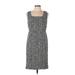 Ann Taylor Casual Dress - Sheath: Gray Tweed Dresses - Women's Size 10 Petite