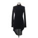 Wilfred Casual Dress - Sweater Dress Turtleneck Long sleeves: Black Print Dresses - Women's Size Medium