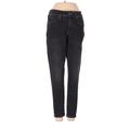 Express Jeans - High Rise Skinny Leg Boyfriend: Black Bottoms - Women's Size 4 - Black Wash