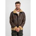 Lederjacke ALPHA INDUSTRIES "ALPHA Men - Leather & Faux Jackets B3 Arctic" Gr. L, braun (vintage brown) Herren Jacken Übergangsjacken