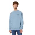 Sweatshirt MARC O'POLO DENIM "mit Front- und Back-Print" Gr. M, blau Herren Sweatshirts