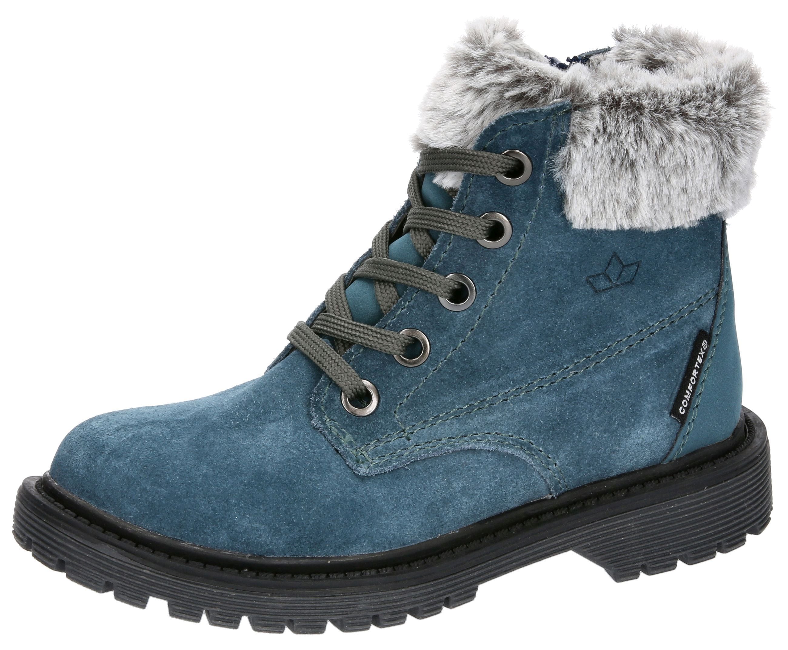 Winterstiefel LICO "Trendstiefel Asha", Gr. 30, blau, Veloursleder, Schuhe Image