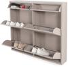 Schuhschrank SPINDER DESIGN, grau (silky taupe), B:98cm H:86cm T:15cm, Metall, Schränke, Metall, Breite 40 cm