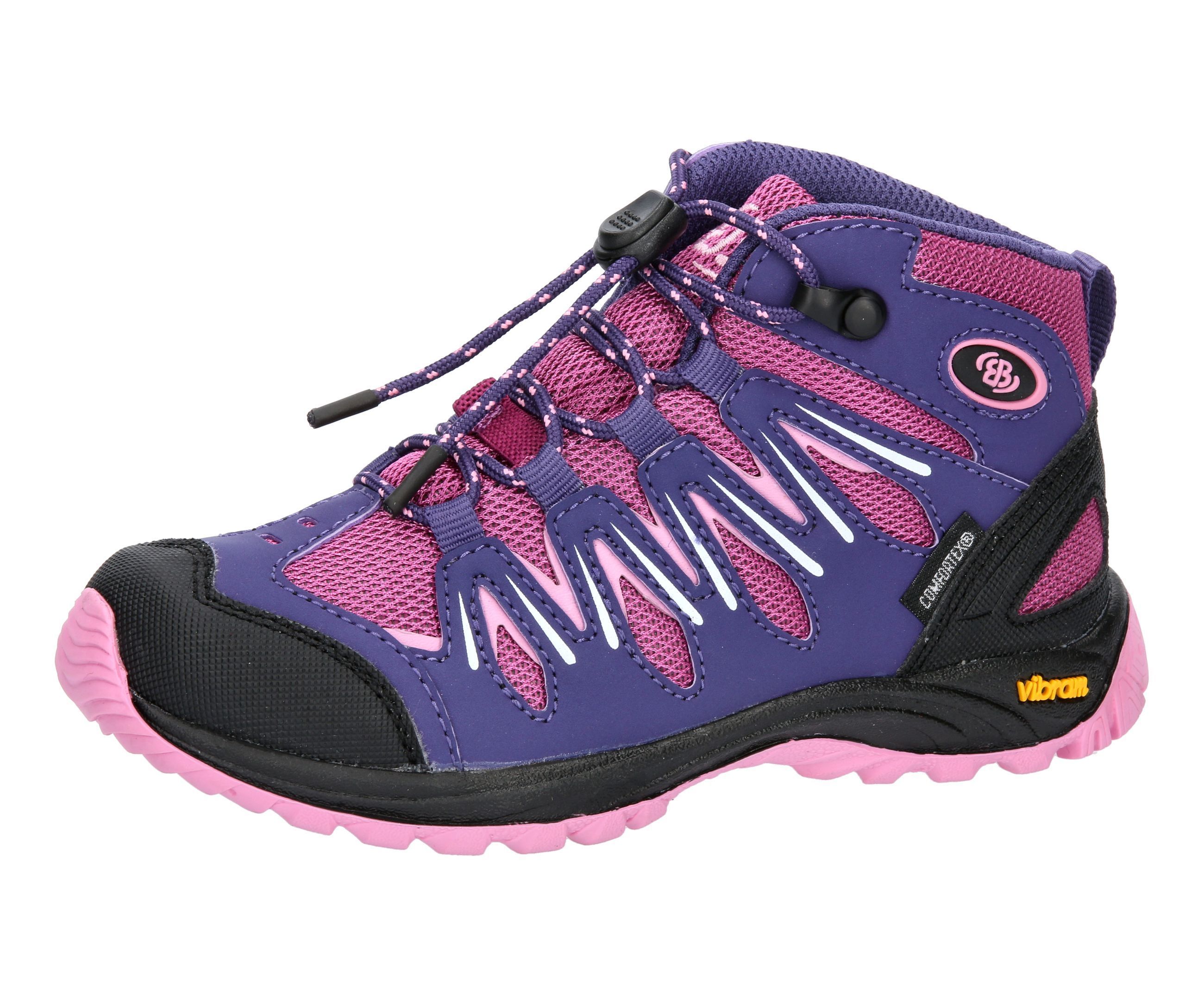 Outdoorschuh BRÜTTING "Outdoorstiefel Expedition Kids High", Kinder, Gr. 36, lila, Synthetik, Schuhe Outdoorschuh