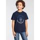 T-Shirt DELMAO "für Jungen" Gr. 128/134, blau (marine) Jungen Shirts T-Shirts