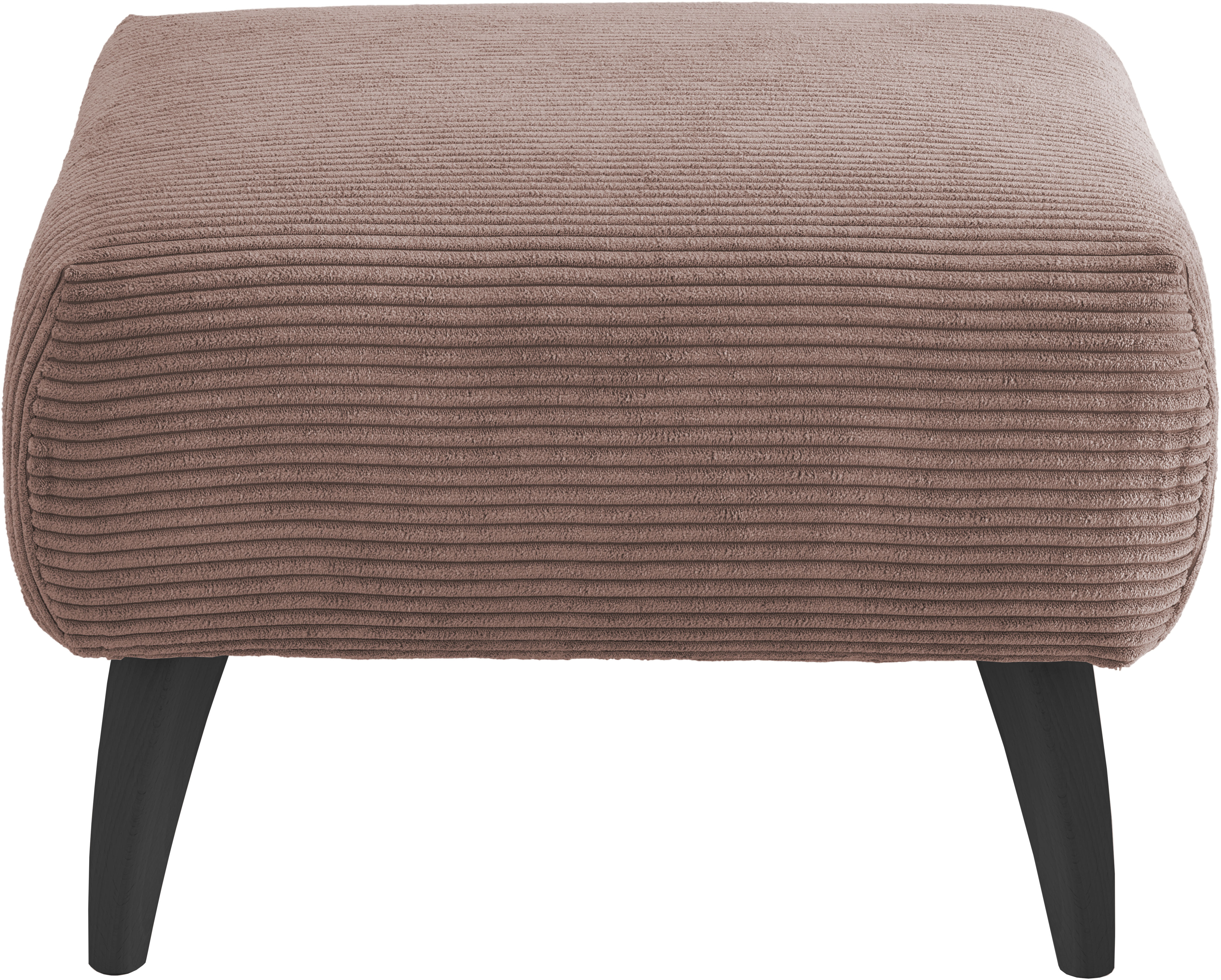 Polsterhocker INOSIGN "Colori", rosa, B:66cm H:44cm T:66cm, 100% Polyester, Hocker, Holzfußfarbe wählbar, verschiedene Stoffe, hochwertige Stoffqualität