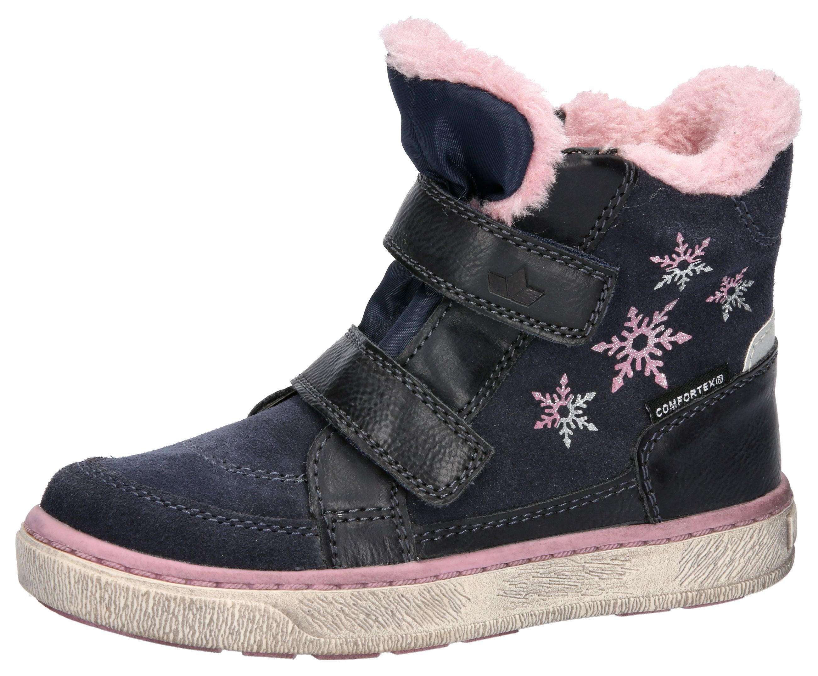 Winterstiefel LICO "Trendstiefel Sandrine V", Gr. 30, blau, Veloursleder, Schuhe Image