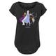 Kurzarmshirt F4NT4STIC "Damen Disney Frozen 2 Group with Ladies Long Slub Tee" Gr. XL, schwarz (black) Herren Shirts T-Shirts