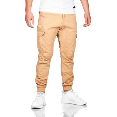 Cargohose ALESSANDRO SALVARINI "ASGiacomi", Herren, Gr. W33 L34, Länge 34, beige, Obermaterial: 98% Baumwolle, 2% Elasthan, Hosen, mit Reißverschluss Beintaschen Image