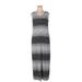 Apt. 9 Casual Dress - Midi V Neck Sleeveless: Gray Color Block Dresses - Women's Size X-Large
