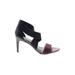 Franco Sarto Heels: Slip-on Stilleto Cocktail Party Burgundy Shoes - Women's Size 10 - Open Toe