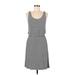 H&M Casual Dress Scoop Neck Sleeveless: Gray Print Dresses - Women's Size Medium