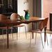 Elevat Home 5-Piece Vintage Style Cherry Wood Rectangular Soli Rectangular 31.5" W Dining Set Wood/Metal in Brown/Gray | Wayfair
