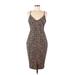 Likely Casual Dress - Bodycon: Brown Leopard Print Dresses - Women's Size 8