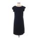 Ann Taylor LOFT Casual Dress - Shift: Black Solid Dresses - Women's Size 2 Tall