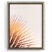 Bay Isle Home™ Pastel Palm Framed On Canvas Print Canvas, Glass in Yellow | 12 H x 16 W x 0.75 D in | Wayfair 348FE0F232E546EA949F41BEB60BD57D