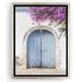 Ebern Designs Greek Door by Sisi & Seb Modern Wall Art Decor - Floating Canvas Frame Canvas, Glass | 24 H x 16 W x 0.75 D in | Wayfair