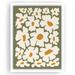 Red Barrel Studio® Cute Retro Floral By Miho Art Studio Modern Wall Art Decor - Floating Canvas Frame Canvas, in White | Wayfair