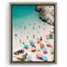 Dovecove A Day At The Beach By Gal Design Modern Wall Art Decor - Floating Canvas Frame Metal | 30 H x 40 W x 0.75 D in | Wayfair