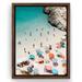 Dovecove A Day At The Beach By Gal Design Modern Wall Art Decor - Floating Canvas Frame Canvas, Glass | 8 H x 12 W x 0.75 D in | Wayfair