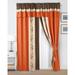 Red Barrel Studio® Arinola Polyester Room Darkening Pair Polyester in Brown/Orange/White | 84 H x 60 W in | Wayfair