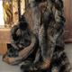 Black Pheasant Faux Fur Blanket Throw for Bed or Sofa with brown faux-suede lining in a range of sizes. Striped design fur blanket throws.