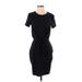 Express Casual Dress - Sheath: Black Solid Dresses - Women's Size Small