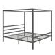 DHP Modern Canopy Gunmetal Grey Bed, King Metal Bett, Metall, Gray