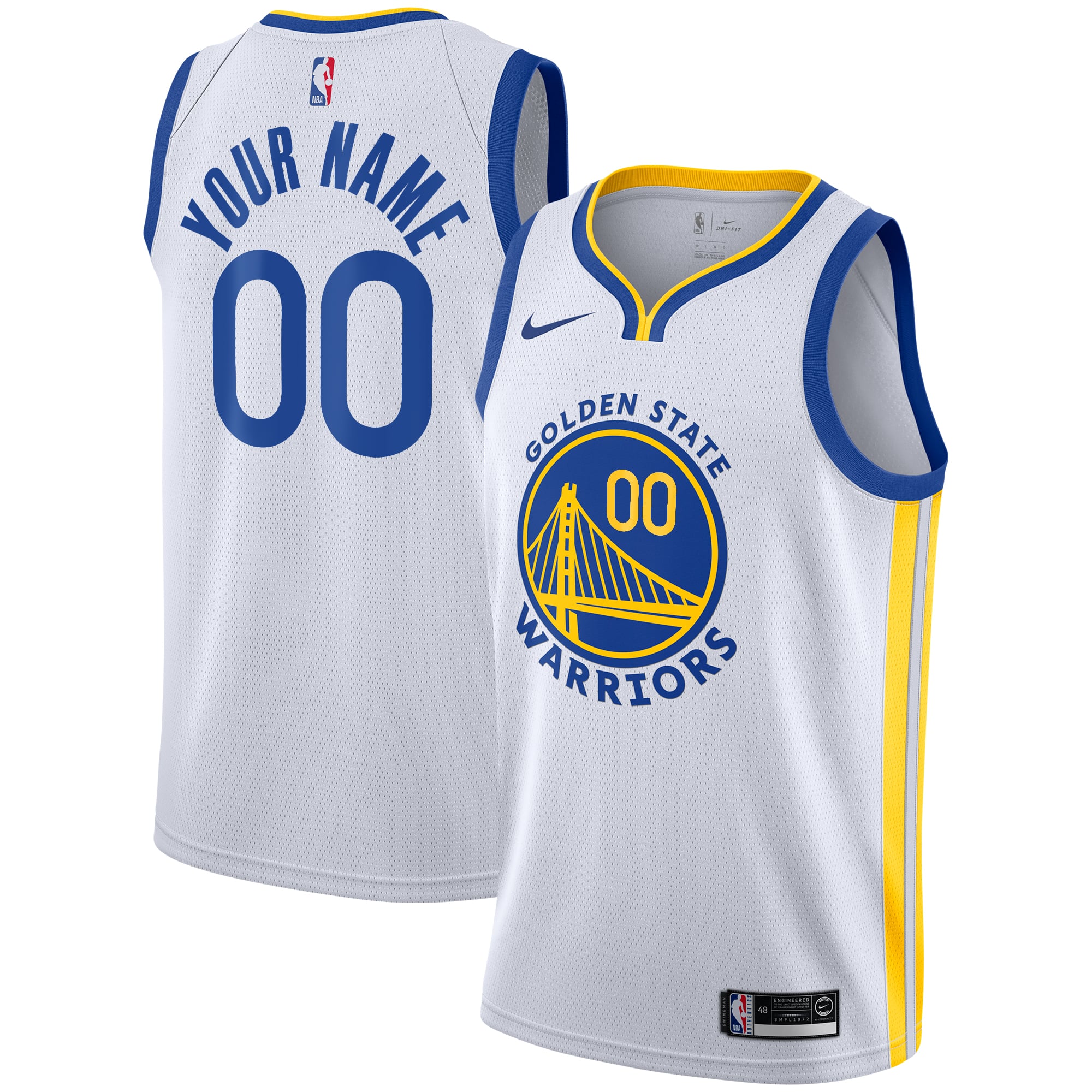 Maillot Golden State Warriors Nike Association Swingman - Personnalisé - Jeunes - unisexe Taille: M (10/12)