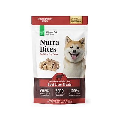 Ultimate Pet Nutrition Nutra Bites Freeze-Dried Raw Beef Liver Dog Treats, 4-oz bag