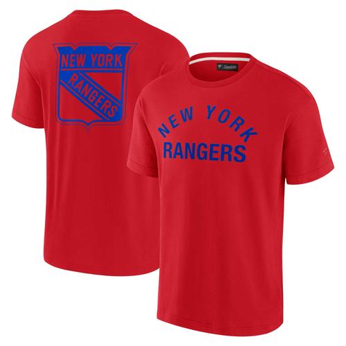 Rotes, superweiches Unisex-T-Shirt „Elements“ der New York Rangers