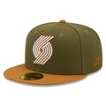 Men's New Era Olive/Orange Portland Trail Blazers Two-Tone 59FIFTY Fitted Hat