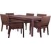 Courtyard Casual Buena Vista II 7 pc Dining Set Includes: One 72" Table and 6 Dining Chairs