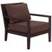 Courtyard Casual Bridgeport II Club Chair Stained Eucalyptus Wood KD Sunbrella Fabric