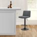 24-31 Inch Modern Barstool, Set of 2, Adjustable Height, Gray Channel Tuft