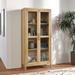 Beechgrove Curio Cabinet in Natural Brown by Kosas Home - 39Wx18Dx82H