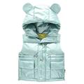 TOWED22 Toddler Baby Girl Boy Hooded Jacket Vest Hoodie Sleeveless Waistcoat Warm Jacket Outwear with Zipper Pocket(Light Blue 4-5 Y)