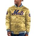 Men's Starter Gold New York Mets 2023 Subway Series Bronx Bomber Full-Snap Jacket